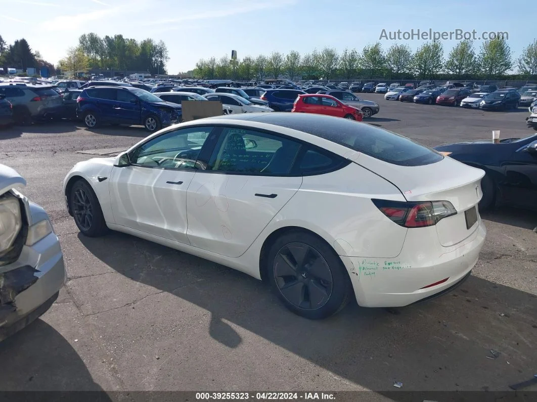 2021 Tesla Model 3 Standard Range Plus Rear-wheel Drive Белый vin: 5YJ3E1EA7MF929664