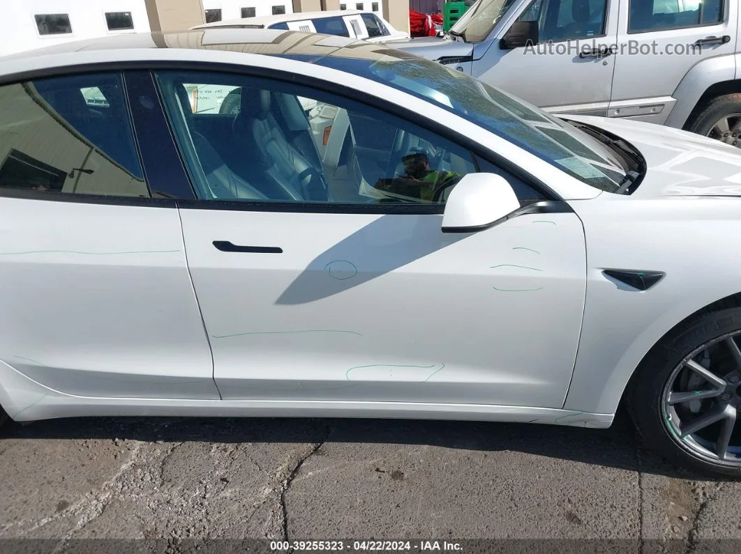 2021 Tesla Model 3 Standard Range Plus Rear-wheel Drive White vin: 5YJ3E1EA7MF929664