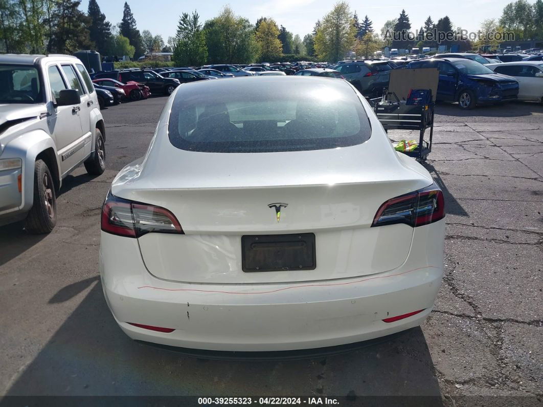 2021 Tesla Model 3 Standard Range Plus Rear-wheel Drive White vin: 5YJ3E1EA7MF929664