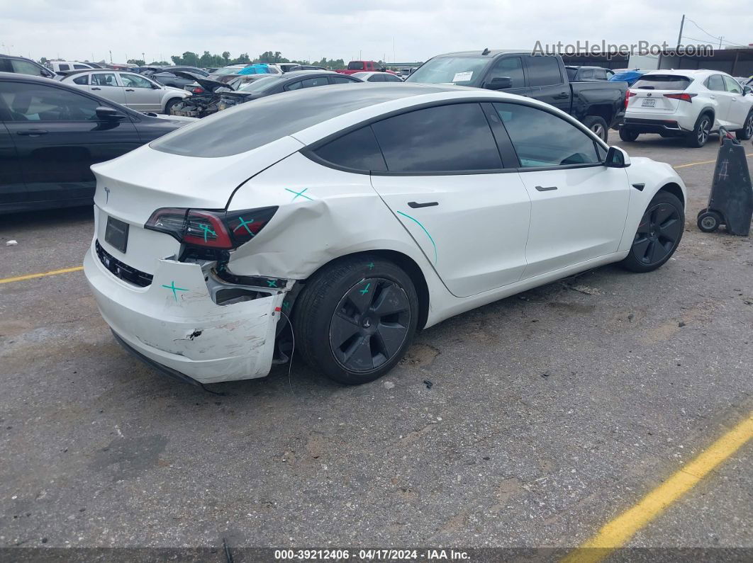 2021 Tesla Model 3 Standard Range Plus Rear-wheel Drive White vin: 5YJ3E1EA7MF987547