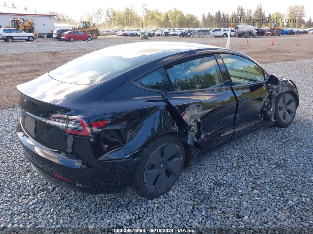 2021 Tesla Model 3 Standard Range Plus Rear-wheel Drive Black vin: 5YJ3E1EA7MF988858