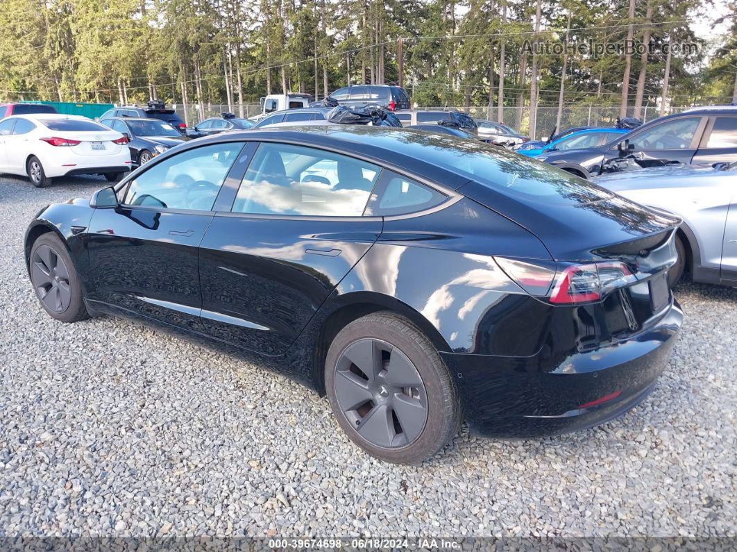 2021 Tesla Model 3 Standard Range Plus Rear-wheel Drive Black vin: 5YJ3E1EA7MF988858