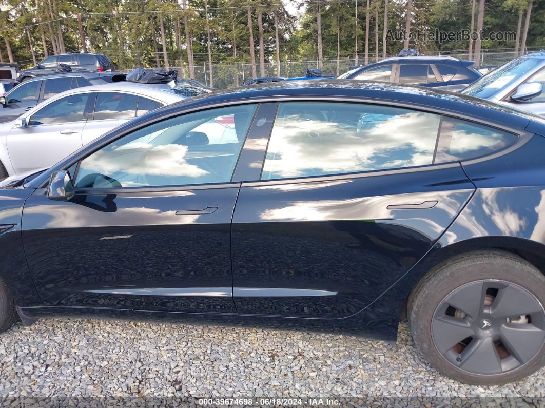 2021 Tesla Model 3 Standard Range Plus Rear-wheel Drive Black vin: 5YJ3E1EA7MF988858