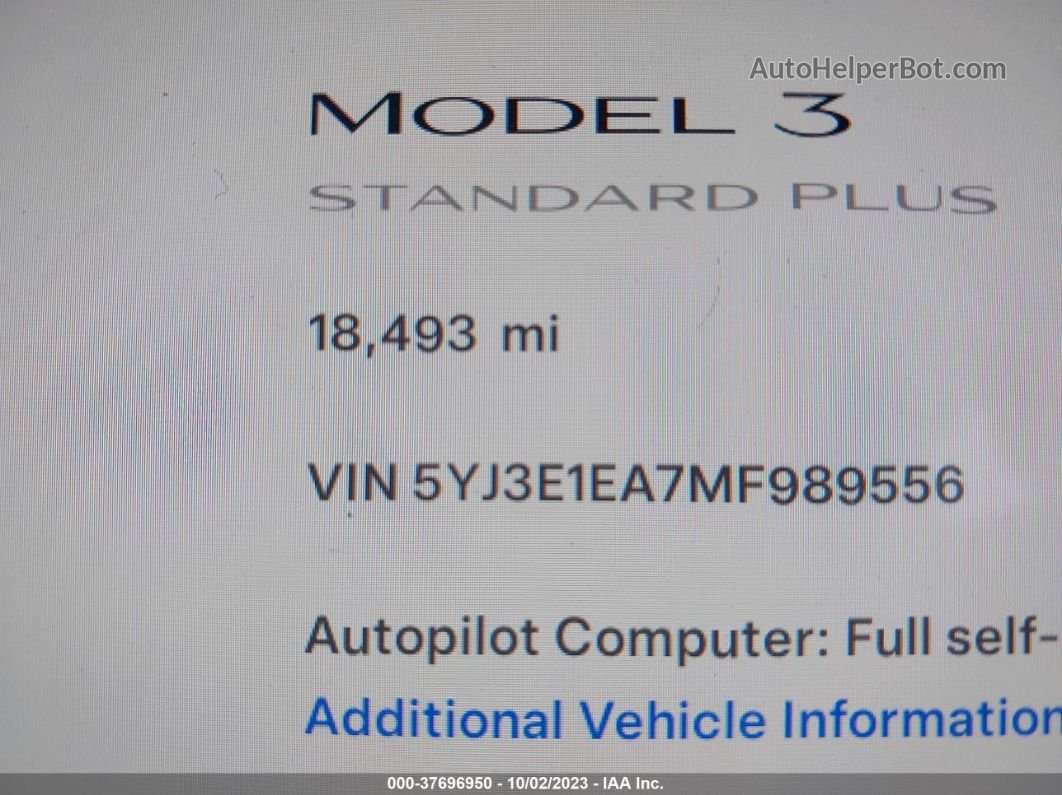 2021 Tesla Model 3 Standard Range Plus Rear-wheel Drive Red vin: 5YJ3E1EA7MF989556