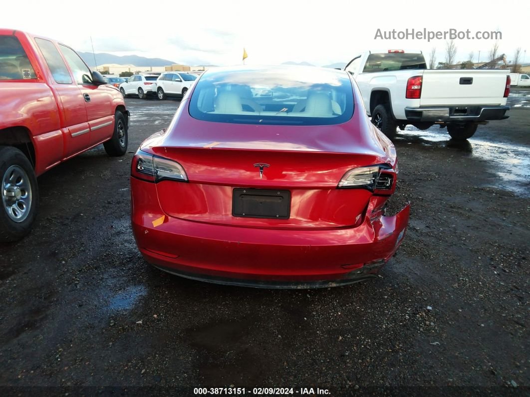 2021 Tesla Model 3 Standard Range Plus Rear-wheel Drive Красный vin: 5YJ3E1EA7MF989704