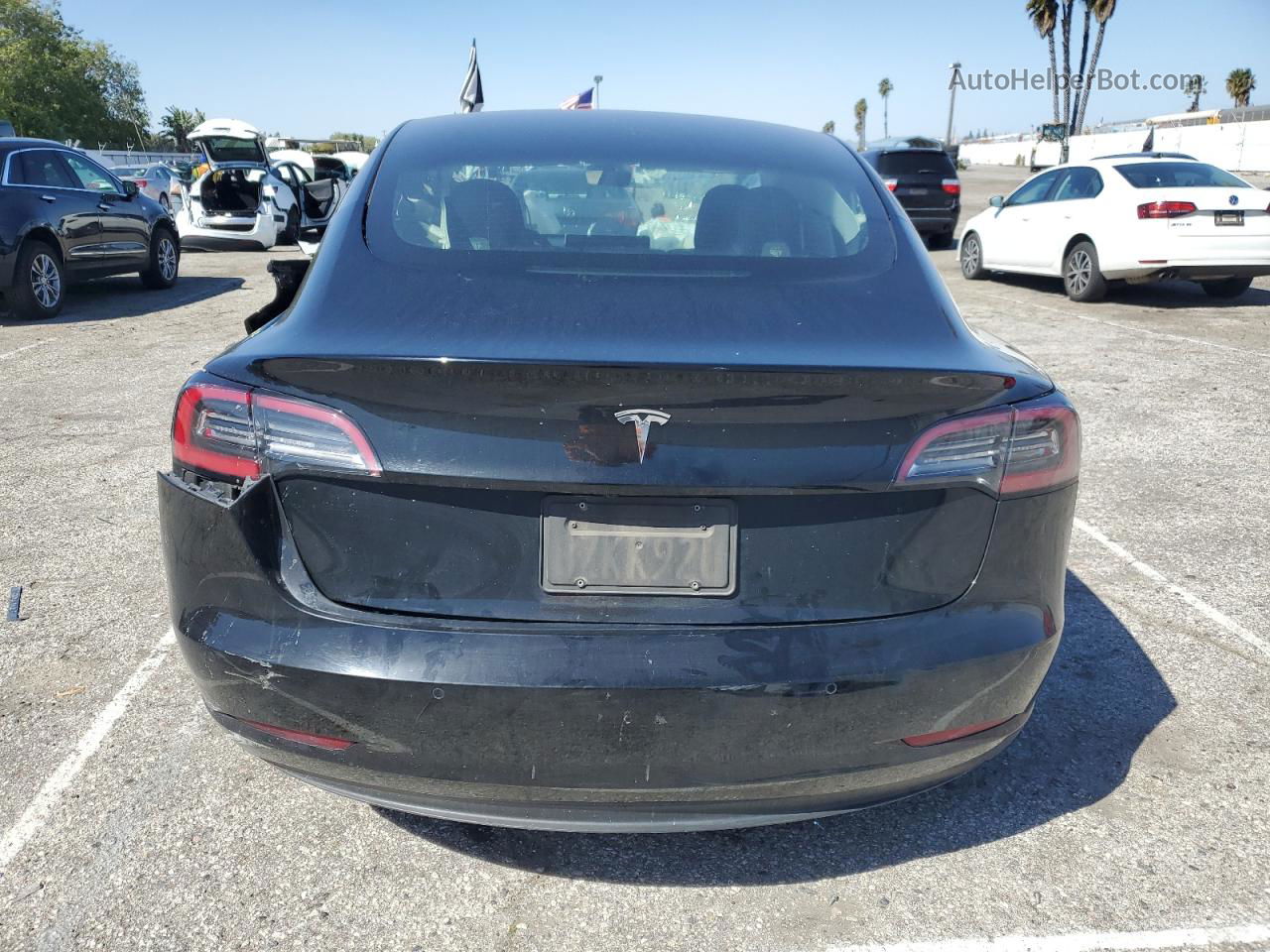 2022 Tesla Model 3  Black vin: 5YJ3E1EA7NF187591