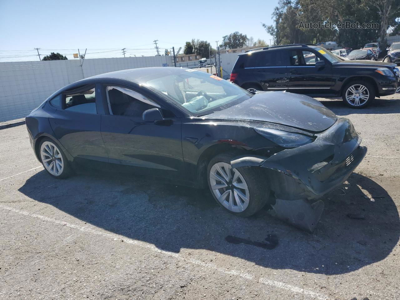 2022 Tesla Model 3  Black vin: 5YJ3E1EA7NF187591