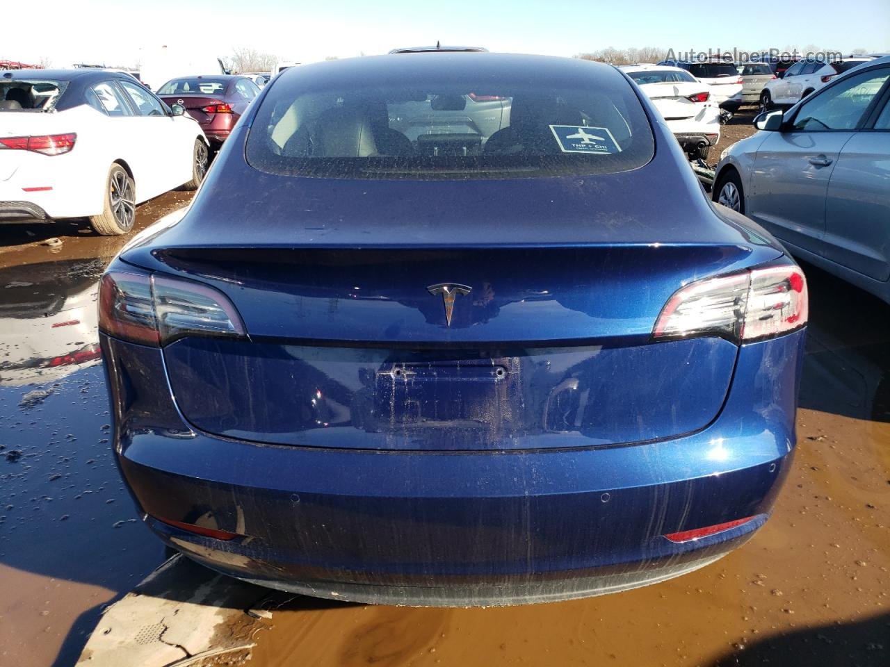 2022 Tesla Model 3  Синий vin: 5YJ3E1EA7NF286637