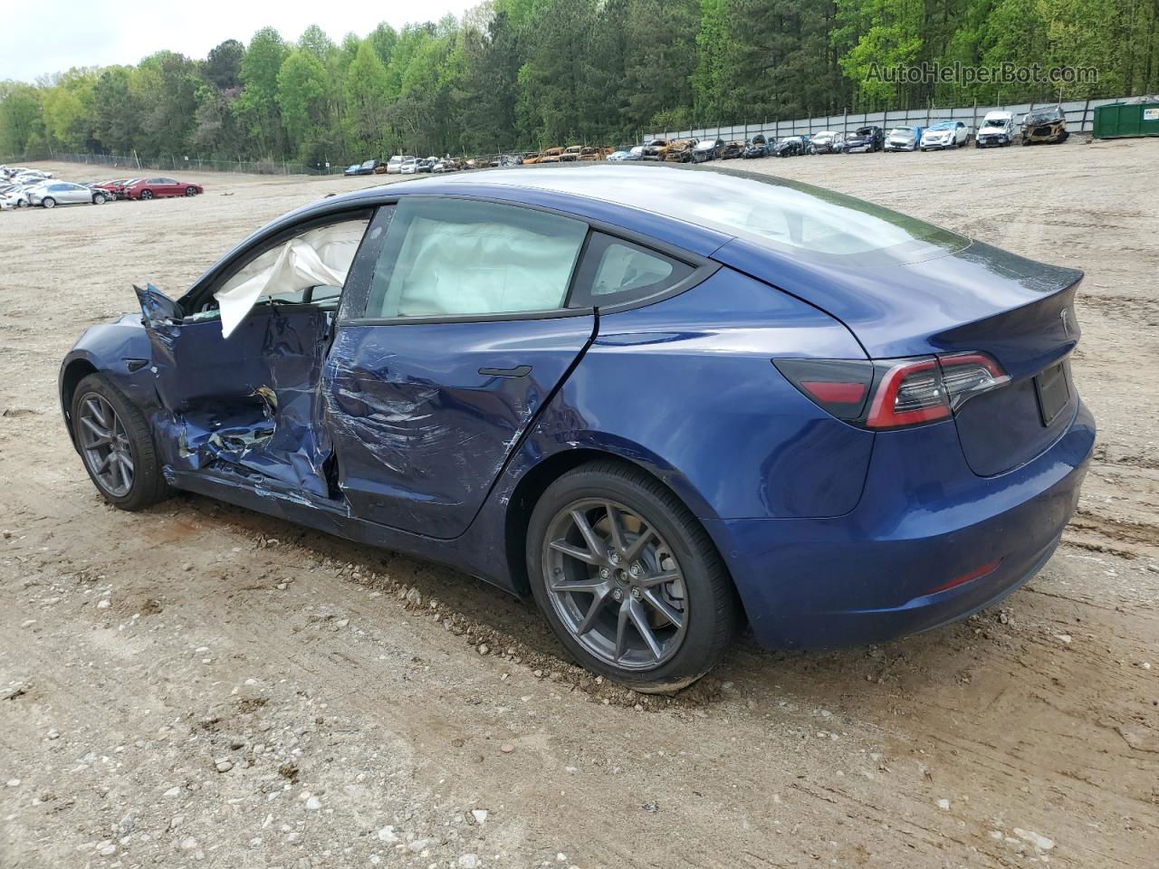 2022 Tesla Model 3  Blue vin: 5YJ3E1EA7NF312623