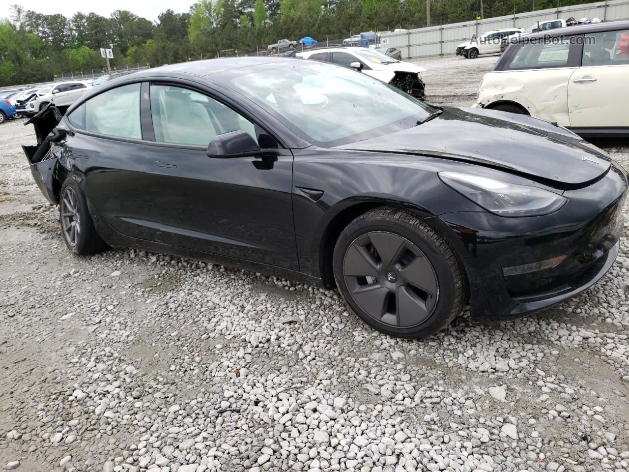 2022 Tesla Model 3  Черный vin: 5YJ3E1EA7NF336212