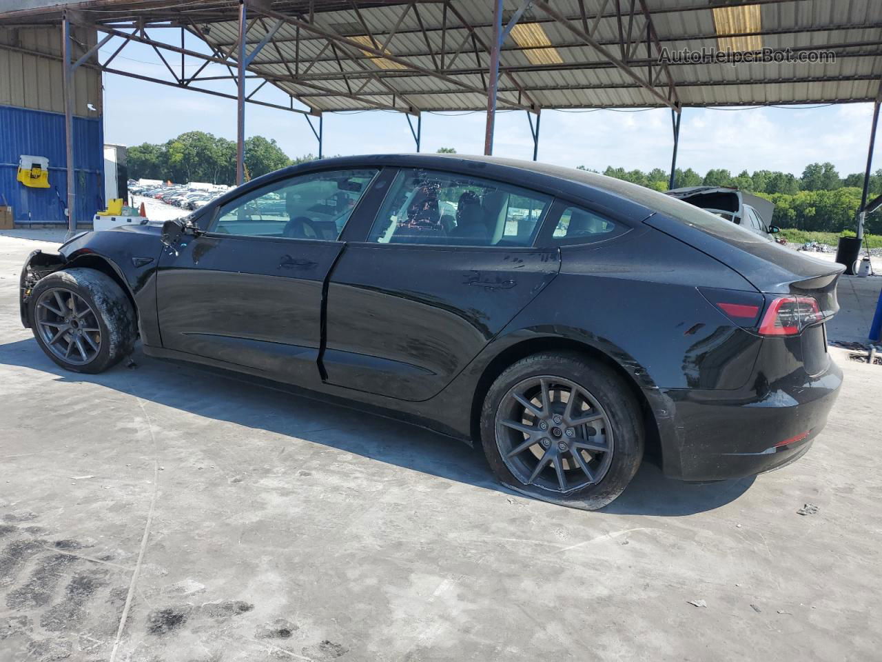 2022 Tesla Model 3  Black vin: 5YJ3E1EA7NF371414