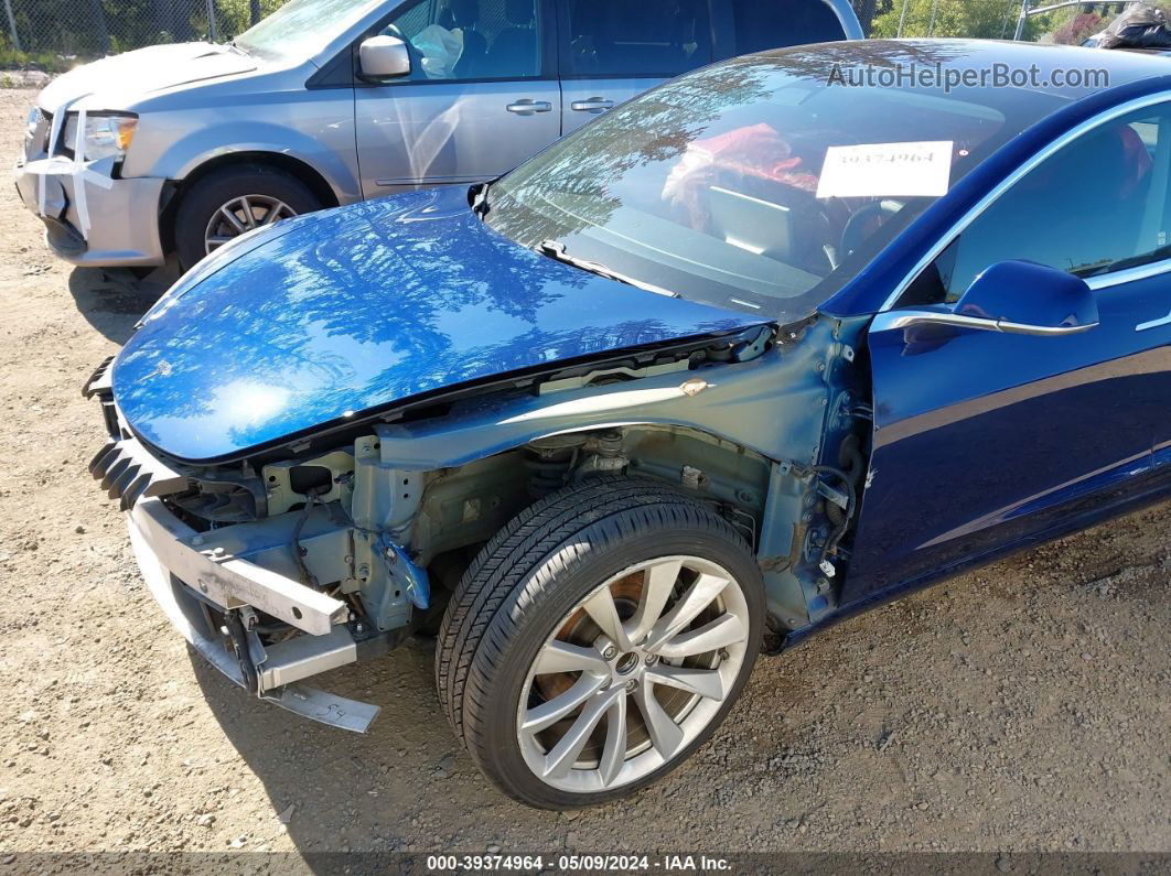 2018 Tesla Model 3 Long Range/mid Range Blue vin: 5YJ3E1EA8JF013703