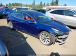 2018 Tesla Model 3 Long Range/mid Range Blue vin: 5YJ3E1EA8JF013703