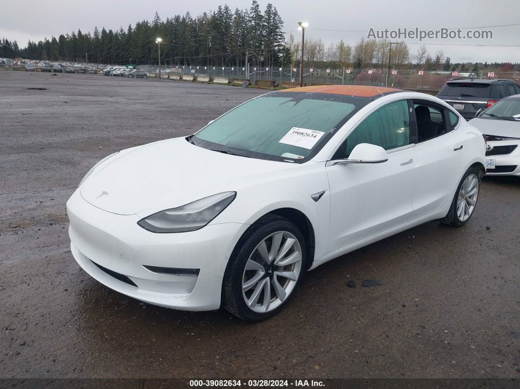 2018 Tesla Model 3 Long Range/mid Range White vin: 5YJ3E1EA8JF018450