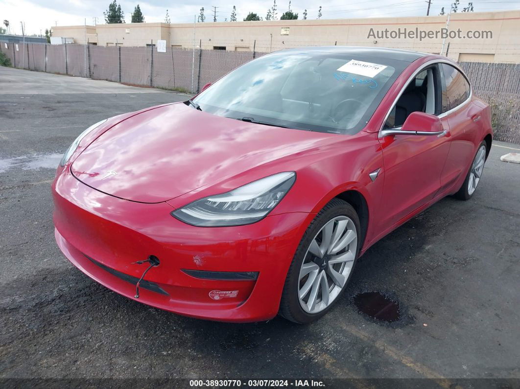 2018 Tesla Model 3 Long Range/mid Range Красный vin: 5YJ3E1EA8JF035796