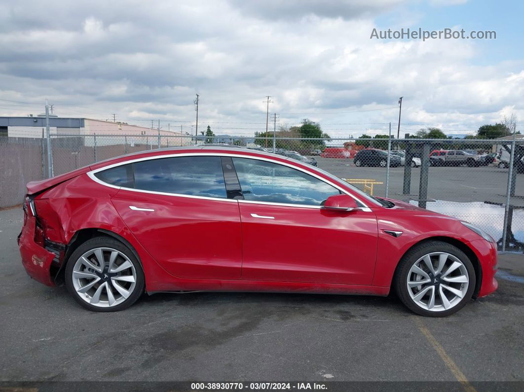 2018 Tesla Model 3 Long Range/mid Range Red vin: 5YJ3E1EA8JF035796