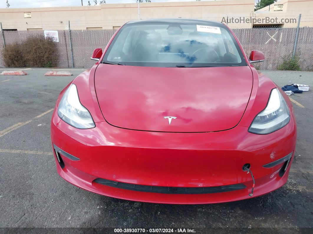 2018 Tesla Model 3 Long Range/mid Range Red vin: 5YJ3E1EA8JF035796