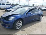 2018 Tesla Model 3 Long Range/mid Range Blue vin: 5YJ3E1EA8JF035863