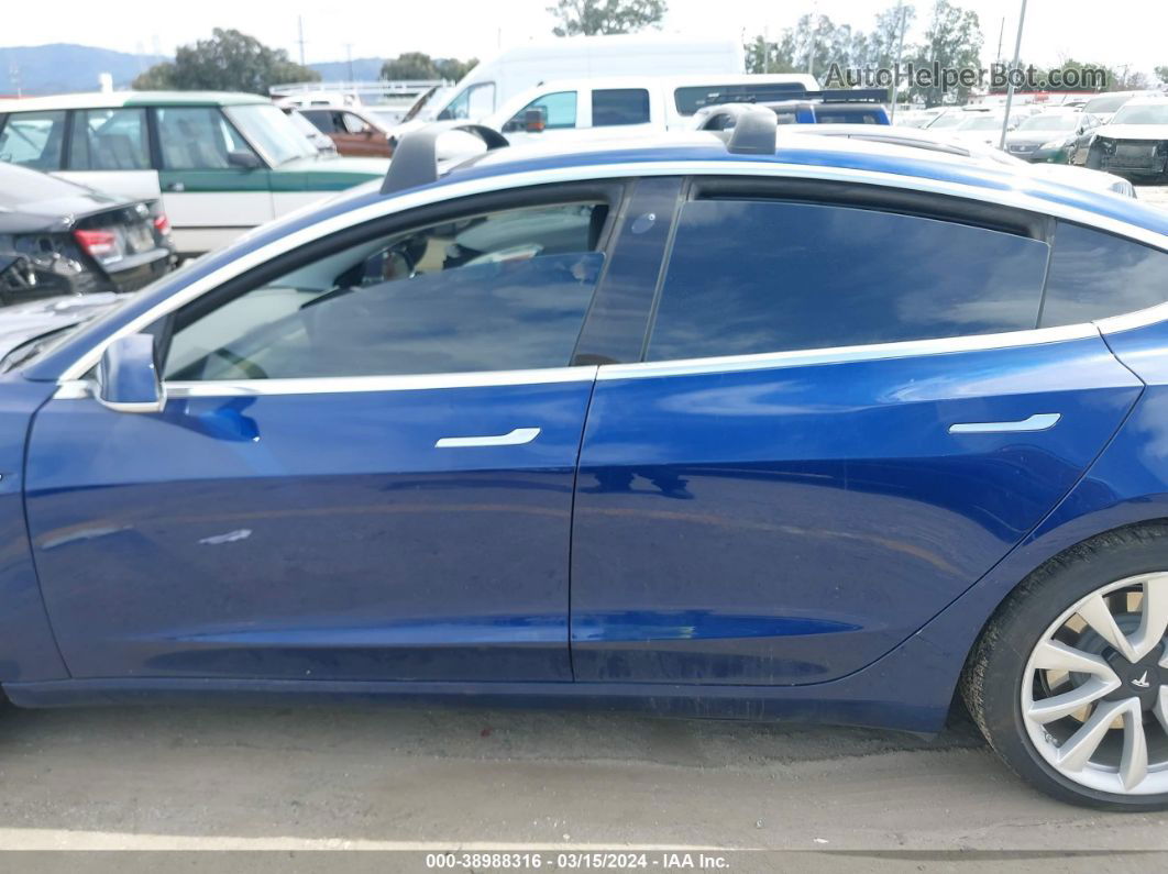 2018 Tesla Model 3 Long Range/mid Range Blue vin: 5YJ3E1EA8JF035863