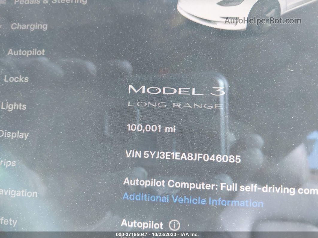 2018 Tesla Model 3 Mid Range/long Range Белый vin: 5YJ3E1EA8JF046085