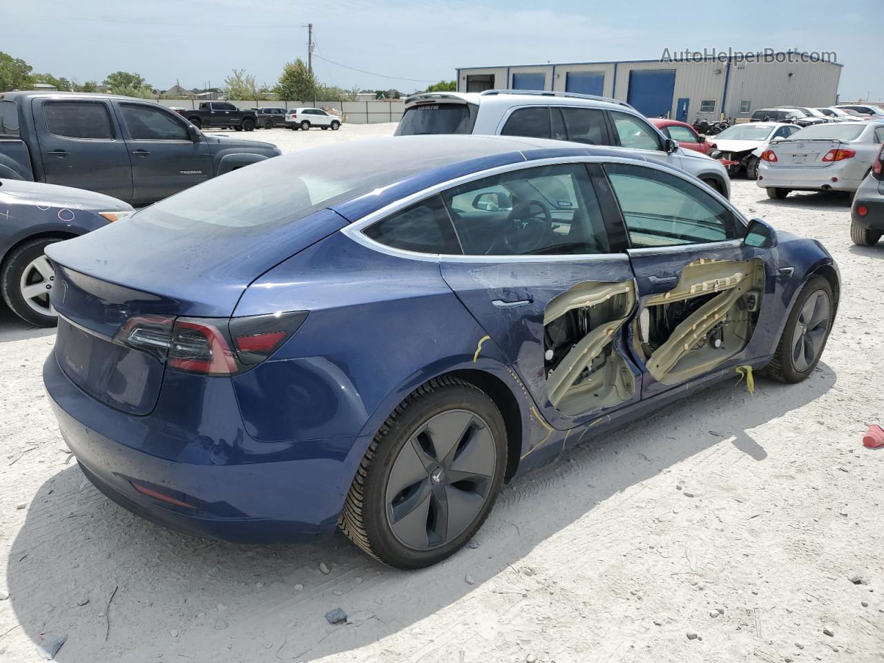 2018 Tesla Model 3  Blue vin: 5YJ3E1EA8JF160345