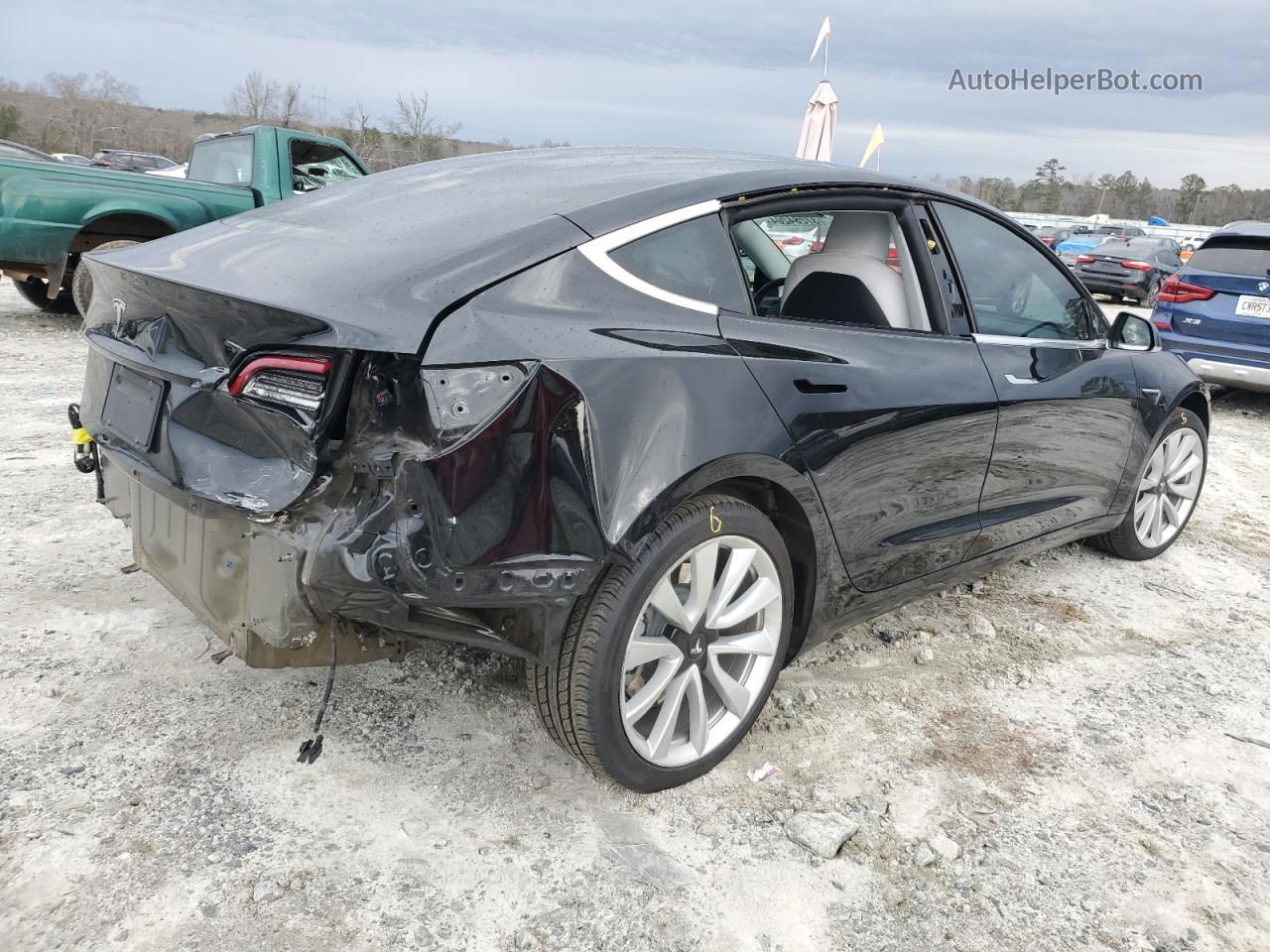 2019 Tesla Model 3  Black vin: 5YJ3E1EA8KF302307