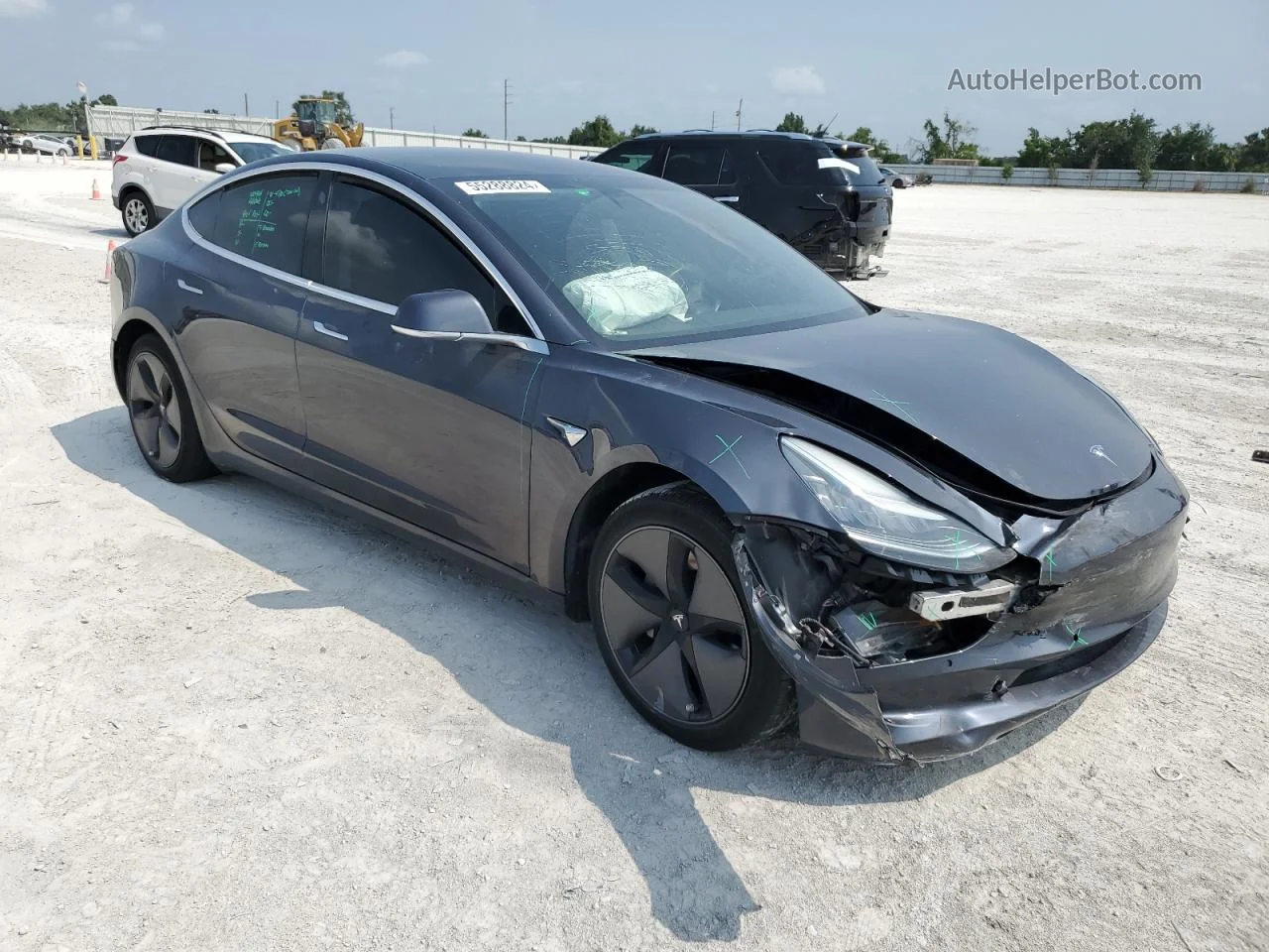 2019 Tesla Model 3  Серый vin: 5YJ3E1EA8KF307586