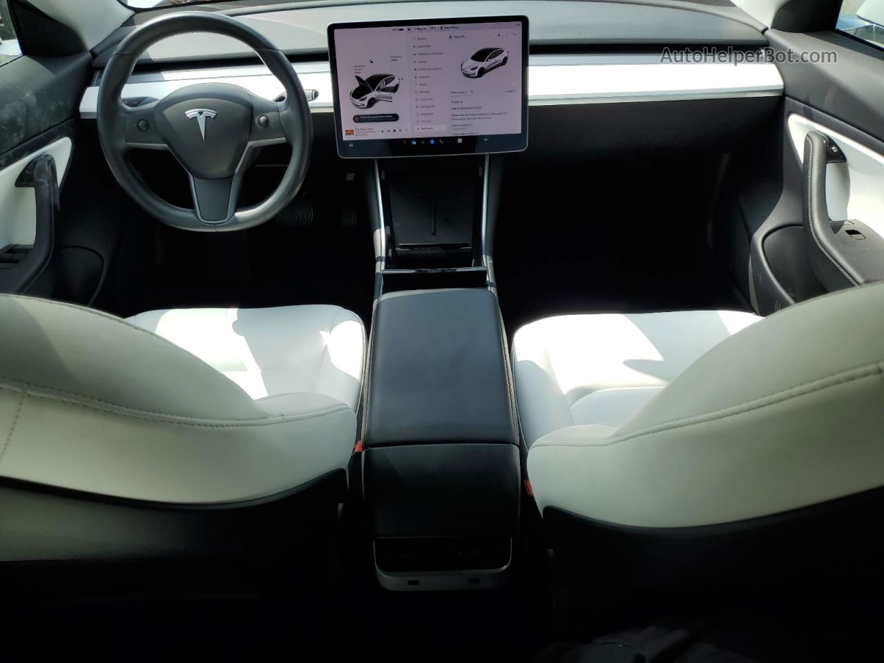 2019 Tesla Model 3  White vin: 5YJ3E1EA8KF327207