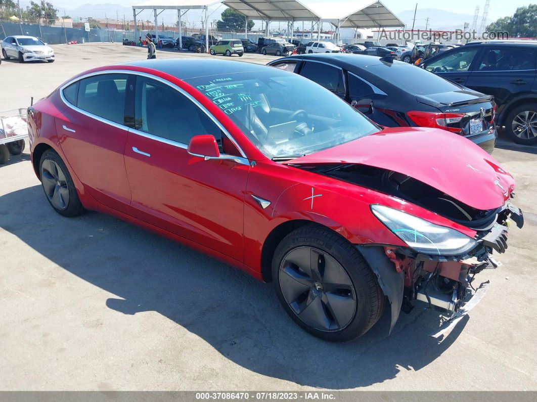 2019 Tesla Model 3 Range Красный vin: 5YJ3E1EA8KF411625