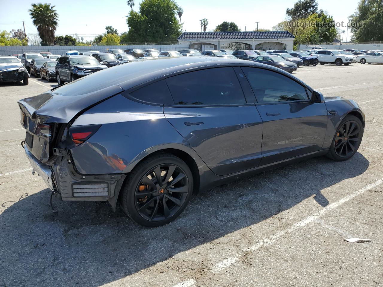 2019 Tesla Model 3  Gray vin: 5YJ3E1EA8KF417246