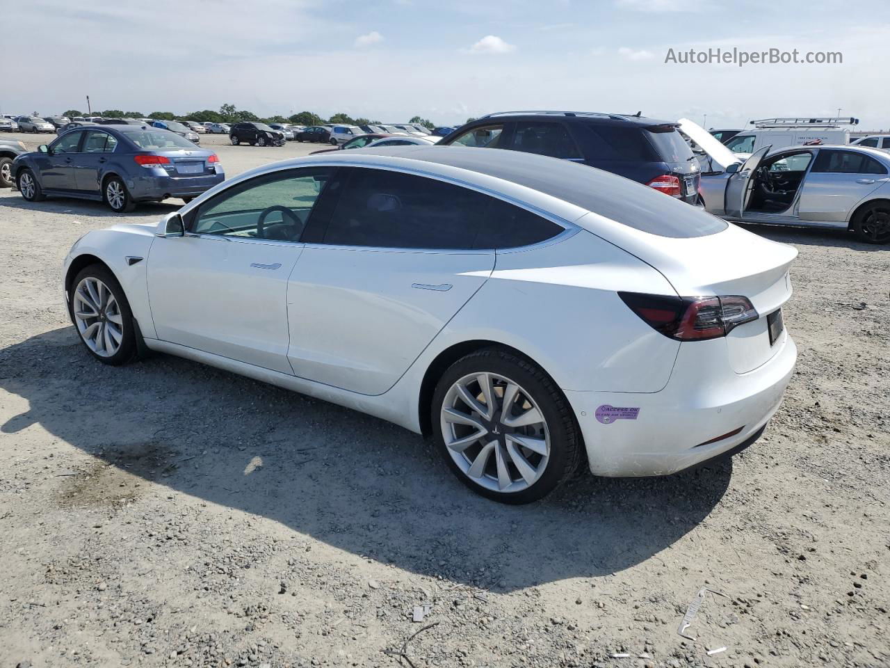 2019 Tesla Model 3  White vin: 5YJ3E1EA8KF434550