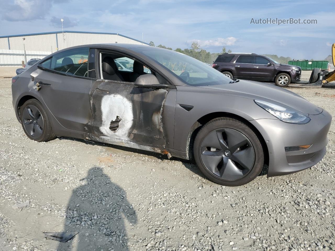 2019 Tesla Model 3  Gray vin: 5YJ3E1EA8KF435410