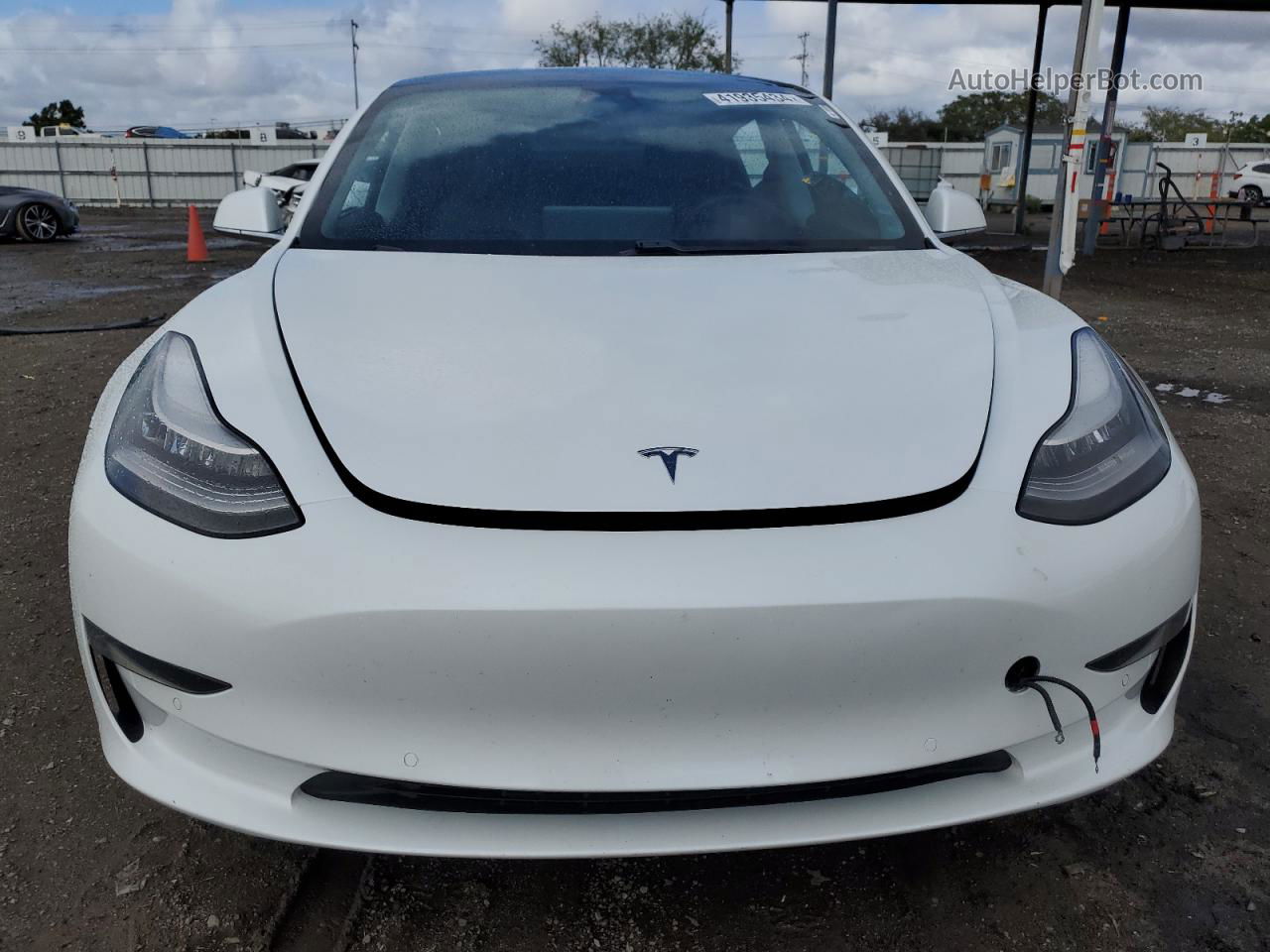 2019 Tesla Model 3  White vin: 5YJ3E1EA8KF476748