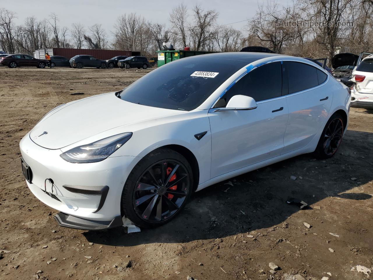 2019 Tesla Model 3  White vin: 5YJ3E1EA8KF483456