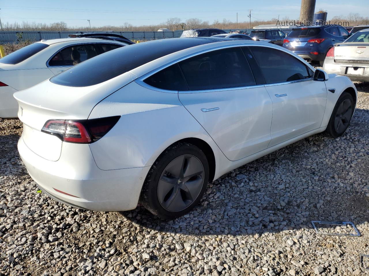 2020 Tesla Model 3  White vin: 5YJ3E1EA8LF504226