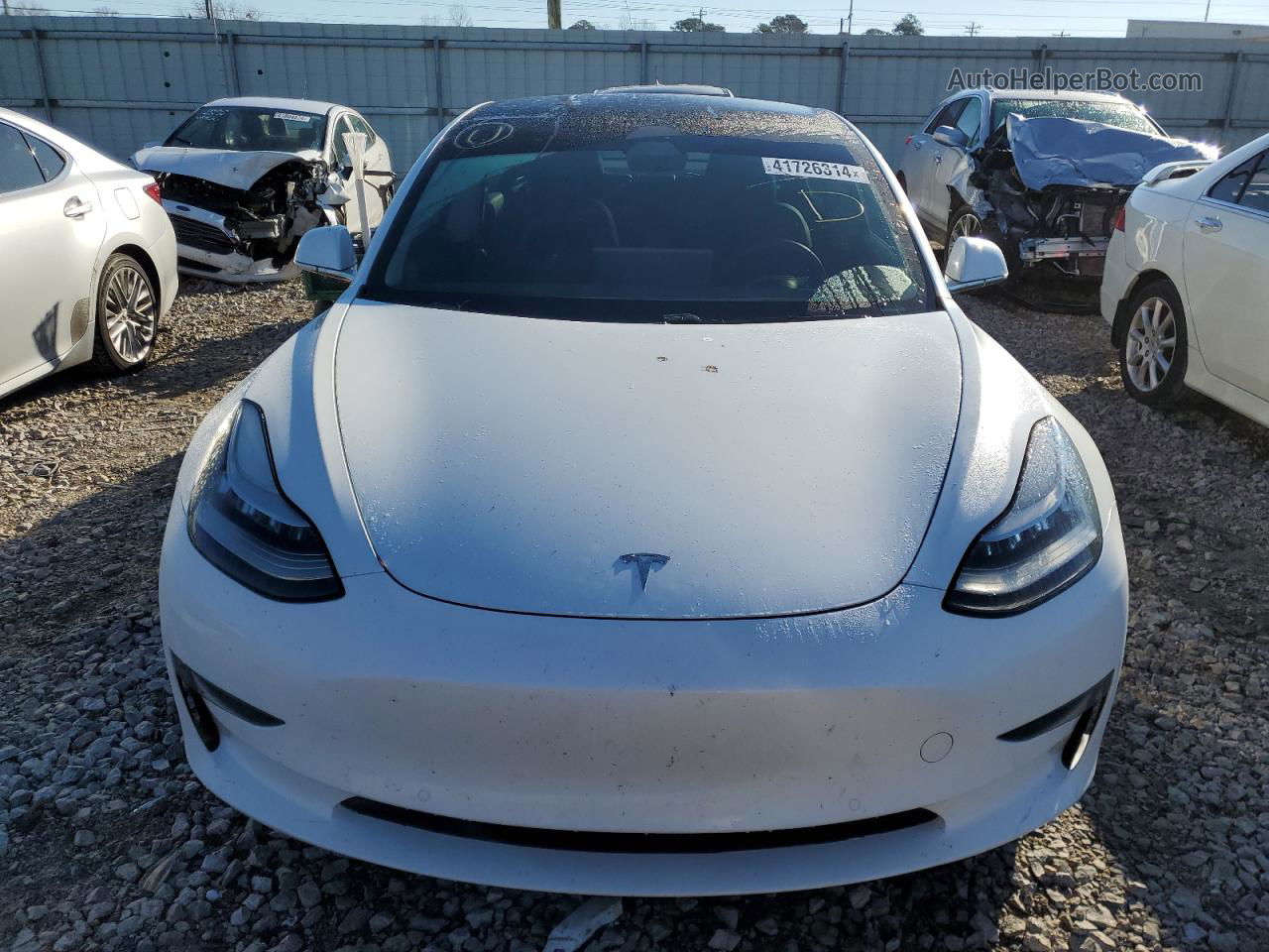 2020 Tesla Model 3  White vin: 5YJ3E1EA8LF504226