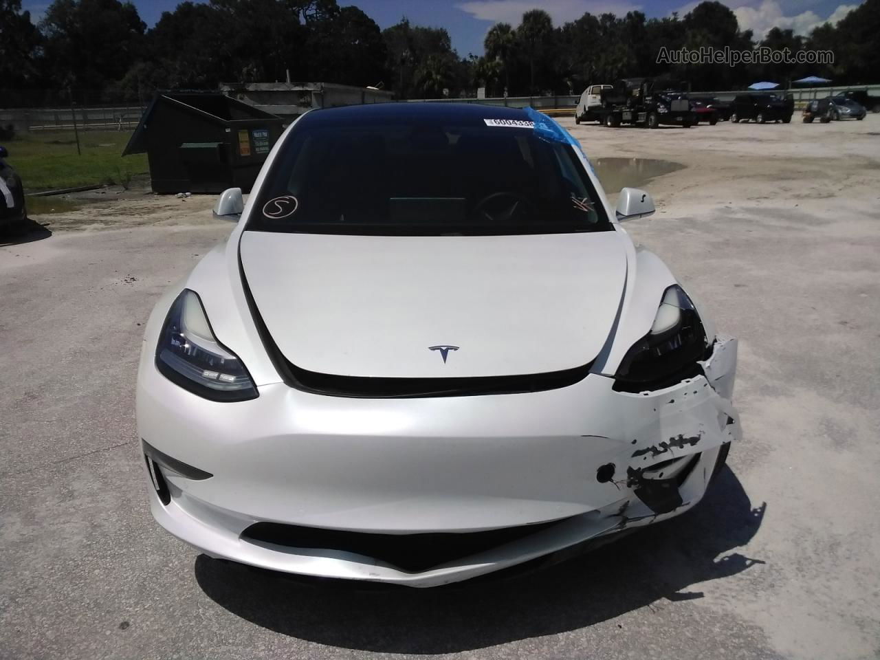 2020 Tesla Model 3  White vin: 5YJ3E1EA8LF659858