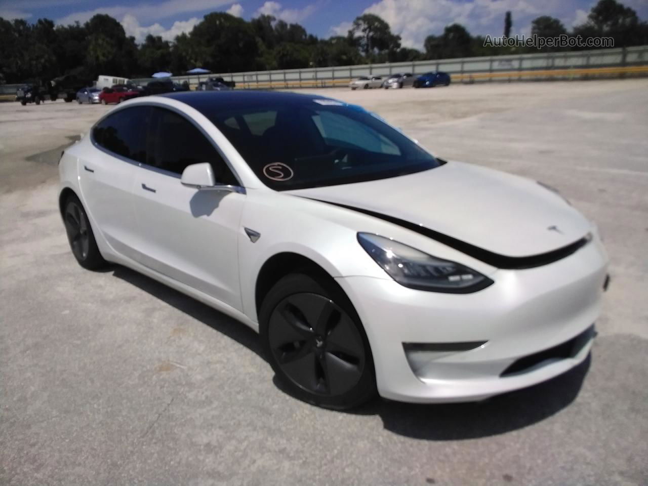 2020 Tesla Model 3  White vin: 5YJ3E1EA8LF659858