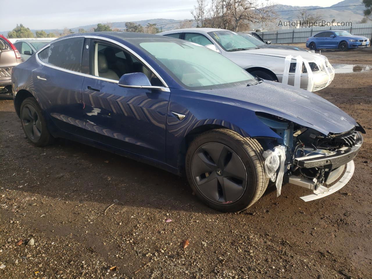 2020 Tesla Model 3  Синий vin: 5YJ3E1EA8LF739757