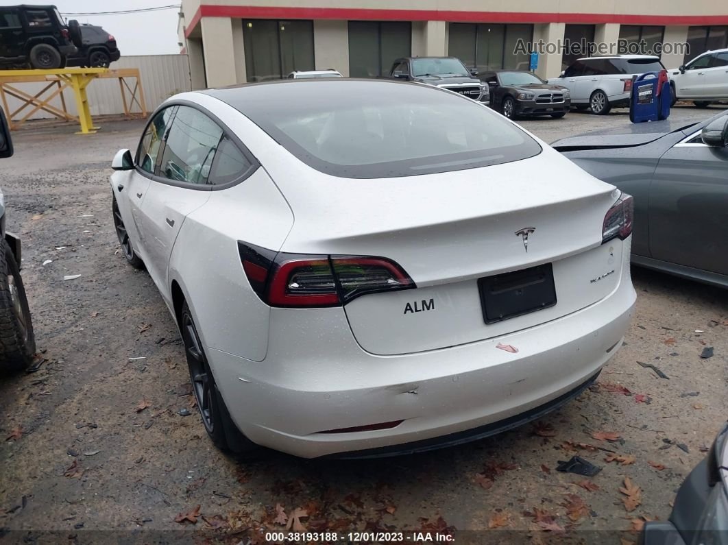 2021 Tesla Model 3 Standard Range Plus Rear-wheel Drive White vin: 5YJ3E1EA8MF014726