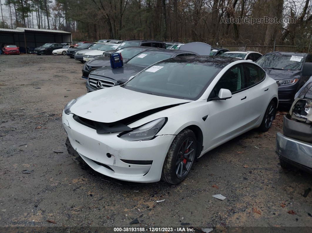 2021 Tesla Model 3 Standard Range Plus Rear-wheel Drive White vin: 5YJ3E1EA8MF014726