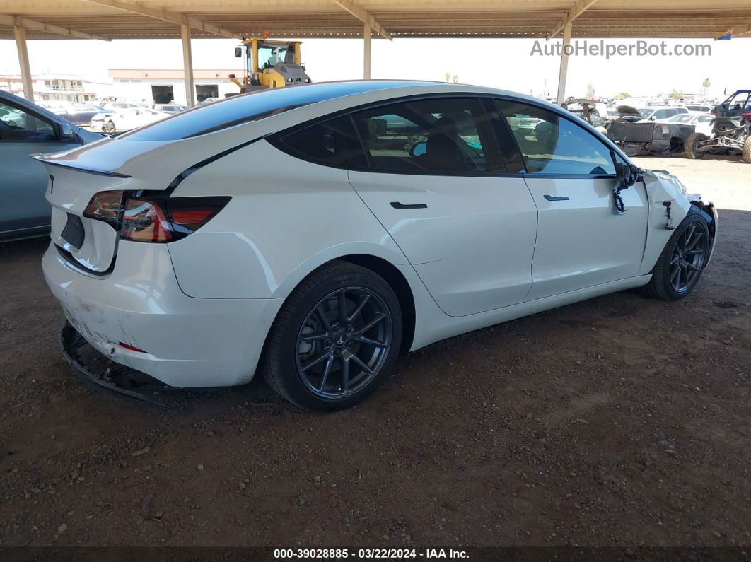 2021 Tesla Model 3 Standard Range Plus Rear-wheel Drive White vin: 5YJ3E1EA8MF051663