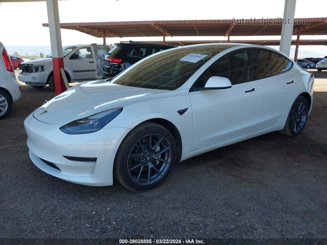 2021 Tesla Model 3 Standard Range Plus Rear-wheel Drive White vin: 5YJ3E1EA8MF051663