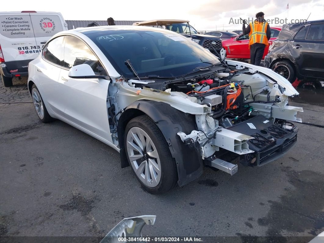 2021 Tesla Model 3 Standard Range Plus Rear-wheel Drive White vin: 5YJ3E1EA8MF065935