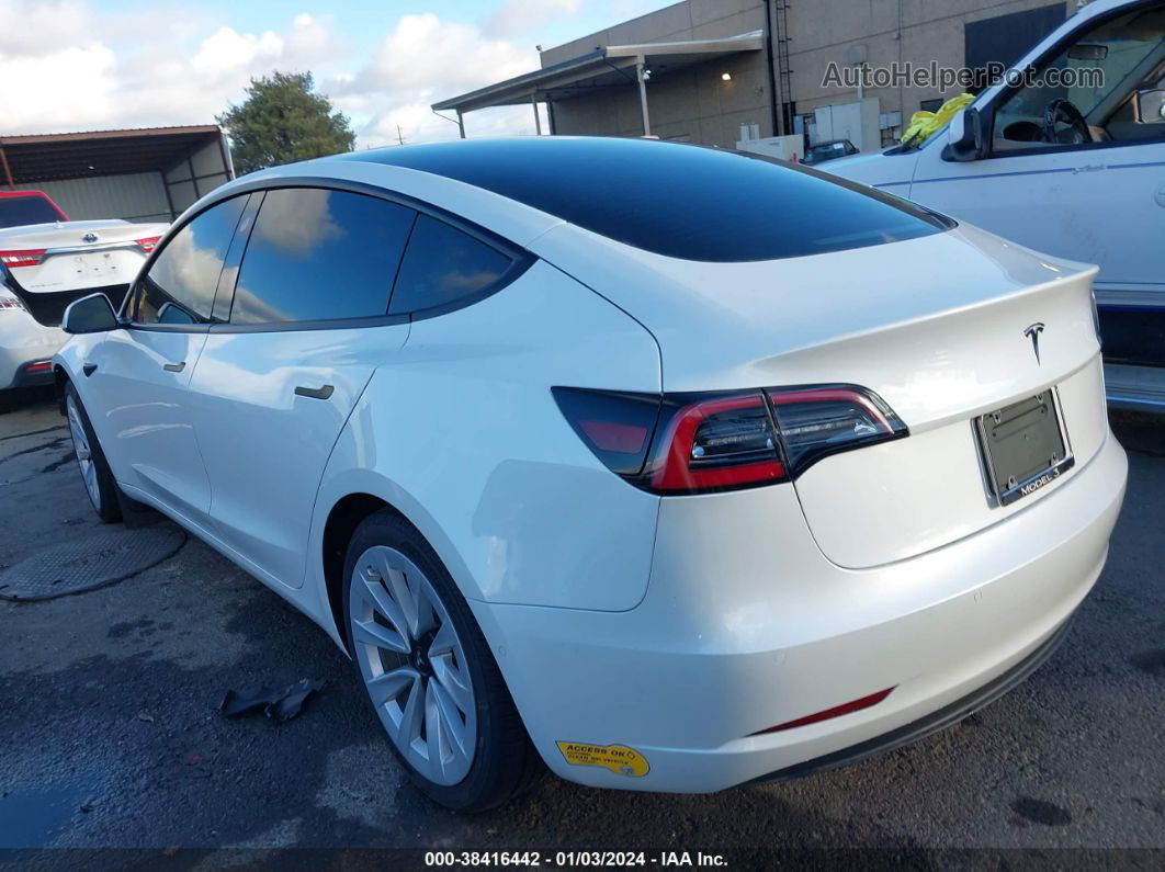 2021 Tesla Model 3 Standard Range Plus Rear-wheel Drive White vin: 5YJ3E1EA8MF065935