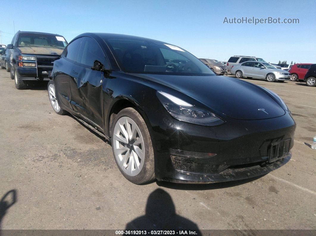 2021 Tesla Model 3 Standard Range Plus Black vin: 5YJ3E1EA8MF075624