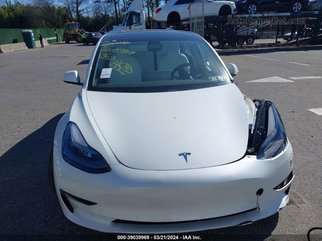 2021 Tesla Model 3 Standard Range Plus Rear-wheel Drive Белый vin: 5YJ3E1EA8MF081939