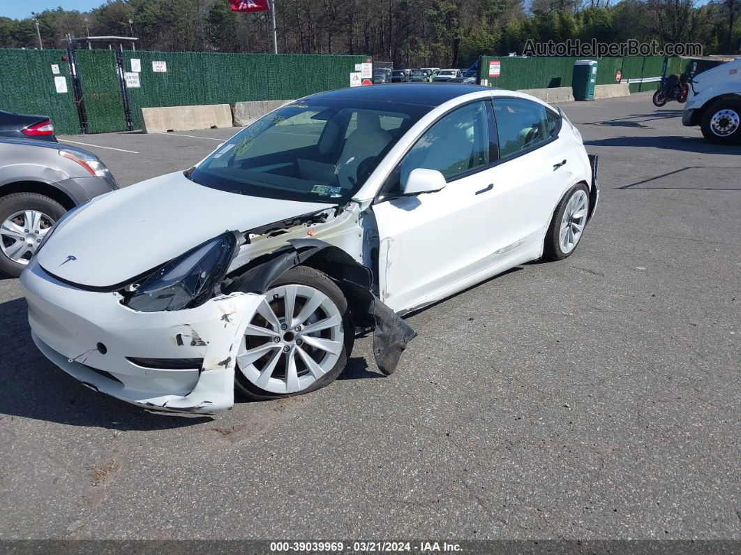 2021 Tesla Model 3 Standard Range Plus Rear-wheel Drive Белый vin: 5YJ3E1EA8MF081939