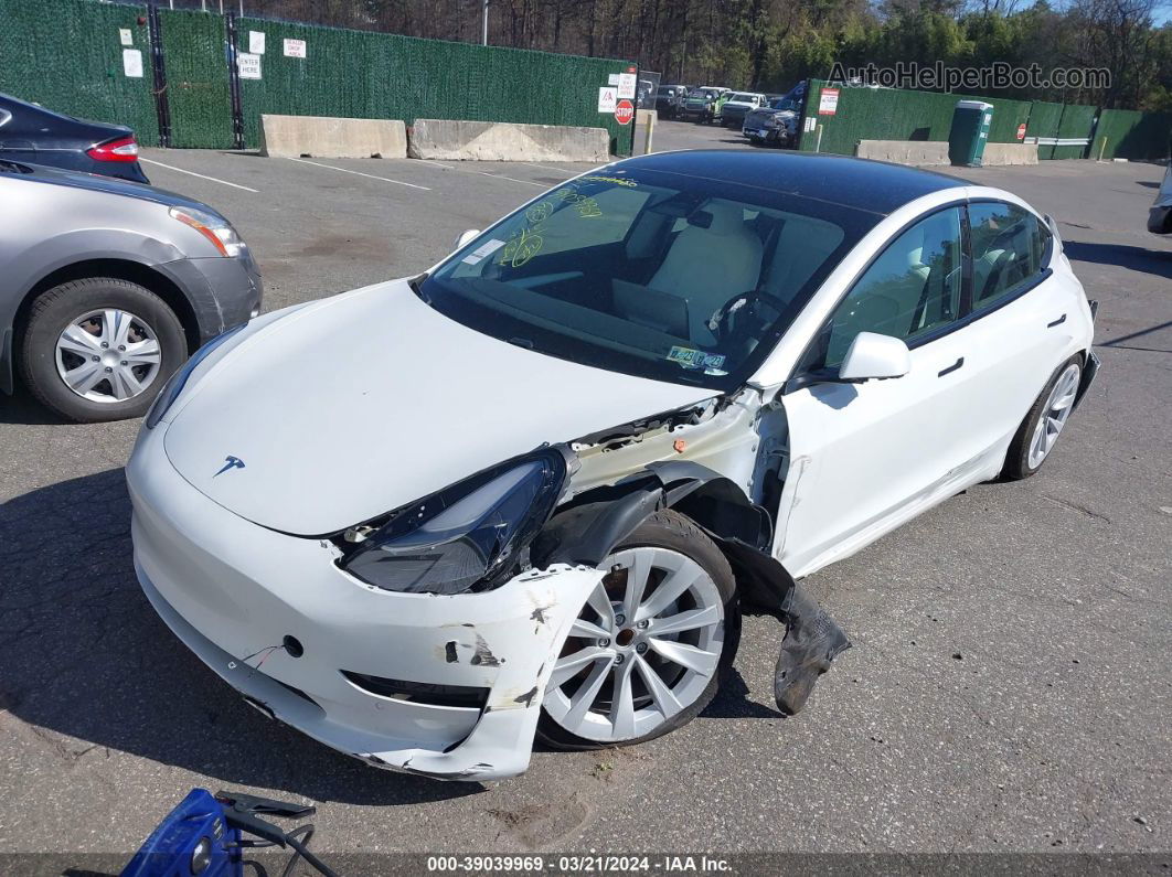 2021 Tesla Model 3 Standard Range Plus Rear-wheel Drive White vin: 5YJ3E1EA8MF081939