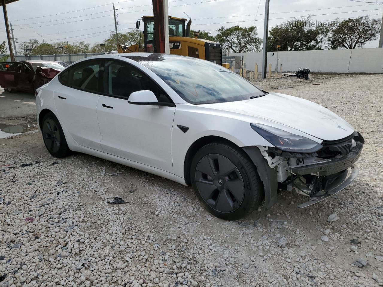 2021 Tesla Model 3  White vin: 5YJ3E1EA8MF082315